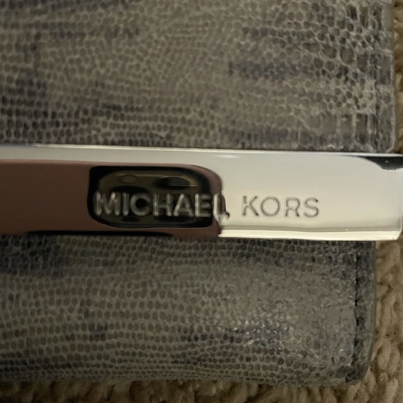 Michael Kors Leather Snake Print Clutch - Picture 5 of 12